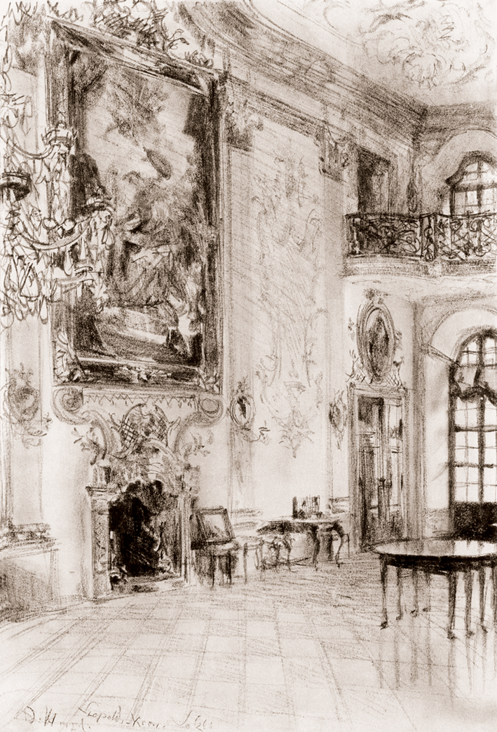  Adolpyh Von Menzel —— 萨尔茨堡附近的城堡的大厅